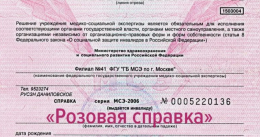 С 1 марта 2026 года прекращена выдача справок МСЭ на розовых бланках