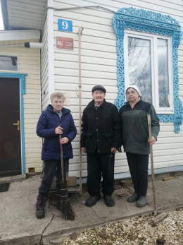 Акция по уборке придомовой территории труженикам тыла.