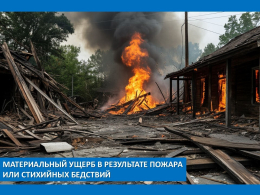 Материальный ущерб в результате пожара или стихийных бедствий
