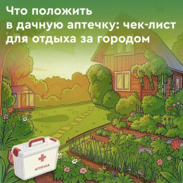 Собираясь на дачу, не забудьте аптечку!