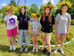 Соберем цветочки и сплетем веночки