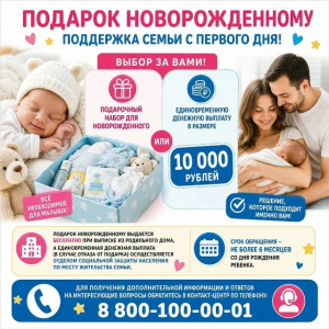Нацпроект "Семья"    "Подарок новорожденному"