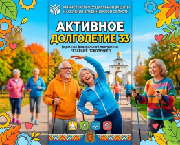 Создан информационный канал "Активное долголетие - 33" в МАХ и в ВКонтакте