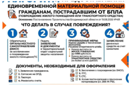 Алгоритм предоставления единовременной материальной помощи гражданам при повреждении жилого помещения или транспортного средства, пострадавшим от БПЛА