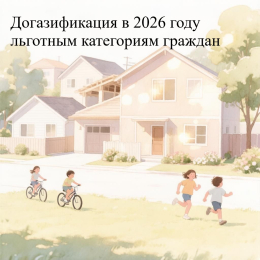 Догазификация в 2026 г. льготным категориям граждан