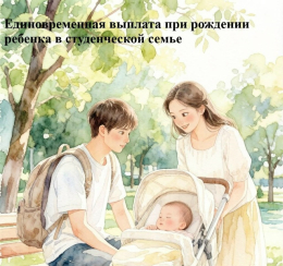 Единовременная выплата при рождении ребёнка в студенческой семье