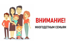 Меры социальной поддержки многодетным семьям
