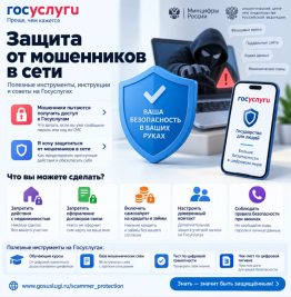На Госуслугах запущен сервис «Защита от мошенников в сети»
