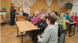 В библиотеке п. Вольгинский прошел Народный университет «третьего возраста», факультет "Культура и искусство" на тему "Исаак Дунаевский и его музыка".