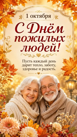 1 октября - международный день пожилых людей!