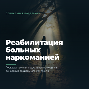 Государственная социальная помощь на основании социального контракта по направлению «Реабилитация больных наркоманией» 
