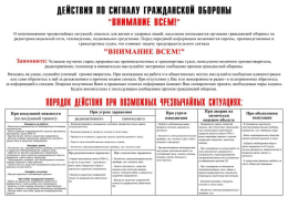 Действия по сигналу гражданской обороны