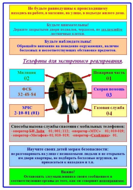 Телефоны для экстренного реагирования