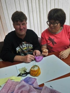 Картина из ткани «Букет Виолы»