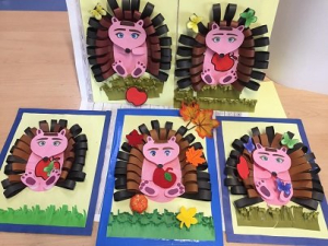 15.10.2019 Мастер-класс "Объемная аппликация Ежик"