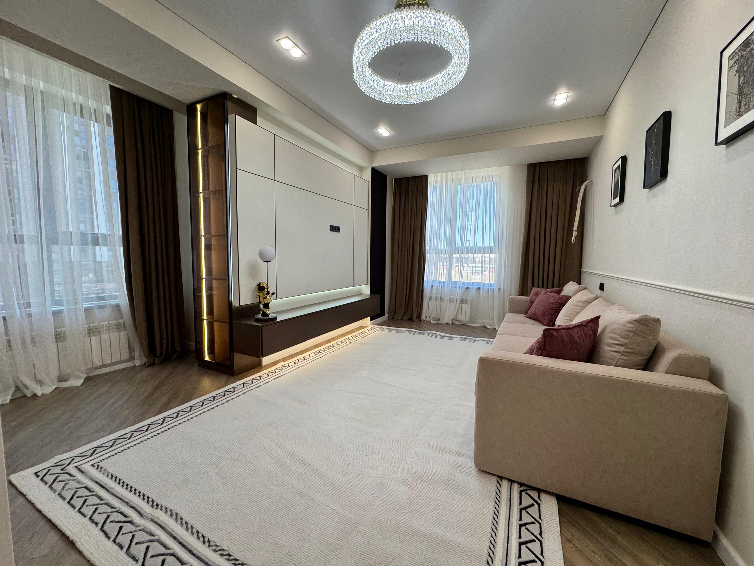 Продажа, Элитка, 3 ком, 104 м2, этаж 4/14, ж/к Нурзаман Сити (Nurzaman City), Сост: Евроремонт - фото 4