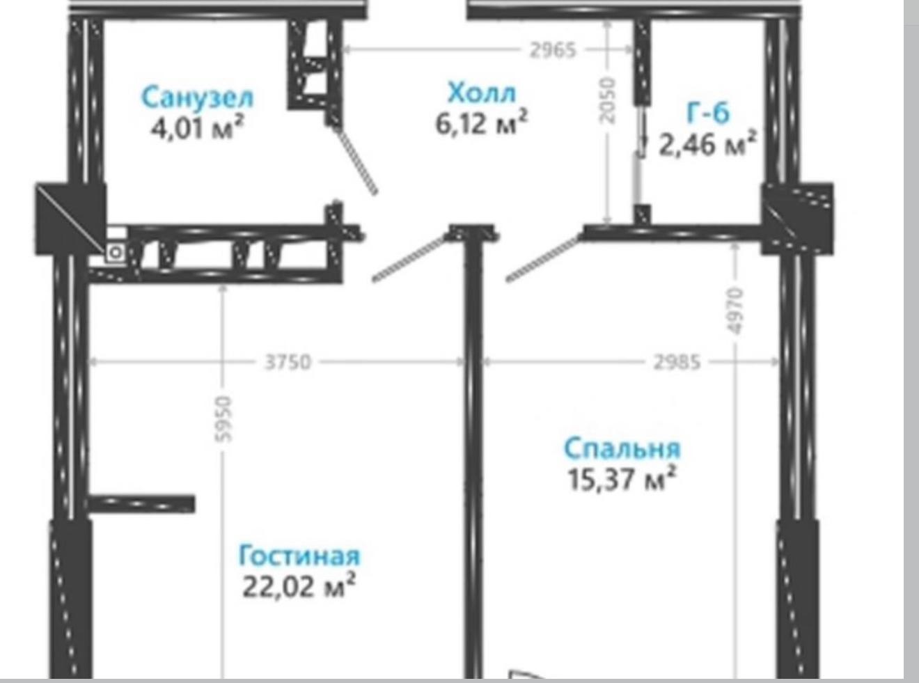 Продажа, Элитка, 2 ком, 53.3 м2, этаж 7/14, ж/к Нурзаман Сити (Nurzaman City), Сост: Сдан ПСО - фото 2