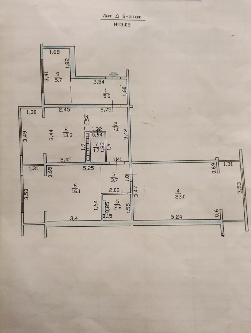 Продажа, 106 улучшенная, 3 ком, 79 м2, этаж 6/9, Сост: Хорошее - фото 11