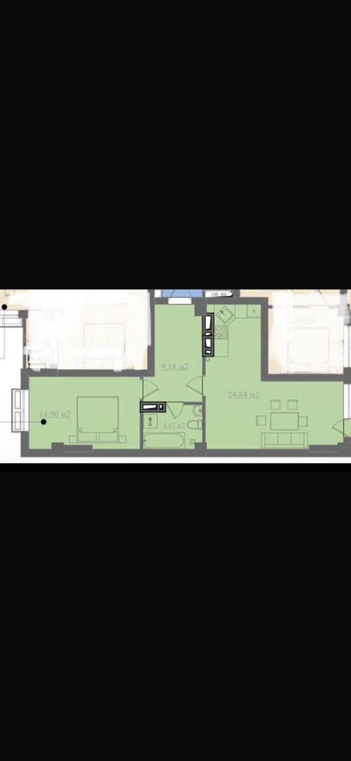 Продажа, Элитка, 2 ком, 60 м2, этаж 3/10, ж/к Кут Орго (Kut Orgo), Сост: Сдан ПСО - фото 3