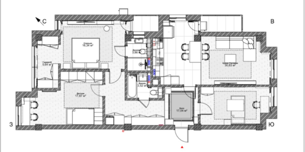 Продажа, Элитка, 3 ком, 110 м2, этаж 4/5, ж/к ФЕМИЛИ ВИЛЛАДЖ (Family Village), Сост: Евроремонт - фото 16