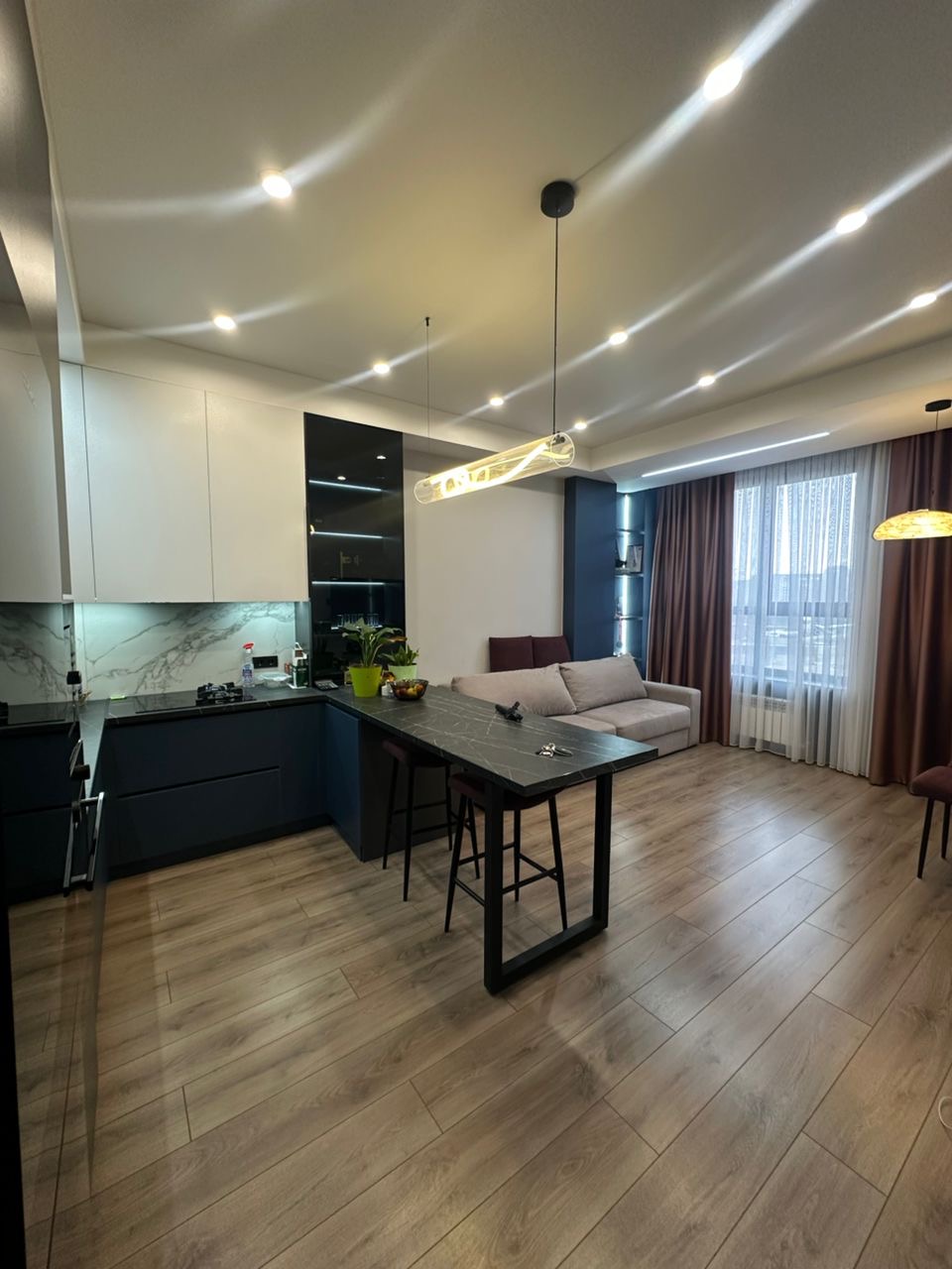 Элитка, 2 ком, 55 м2, этаж 6/14, ж/к Нурзаман Сити (Nurzaman City), Сост: Евроремонт - фото 11