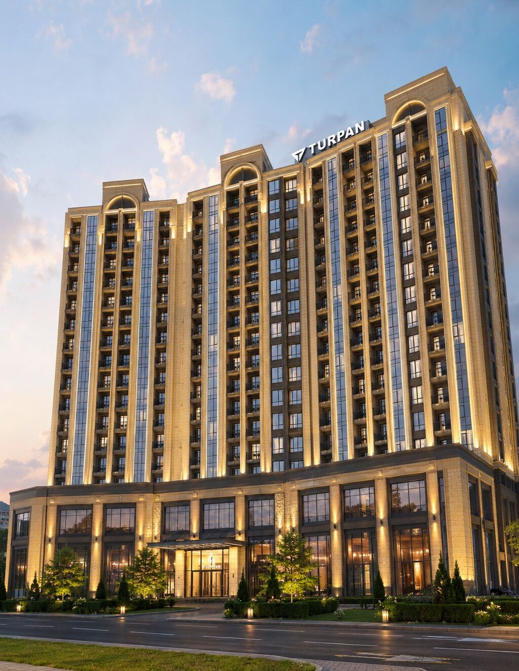 Продажа, Элитка, 2 ком, 84 м2, этаж 12/18, ж/к Turpan Tower, Сост: Сдан ПСО - фото 1