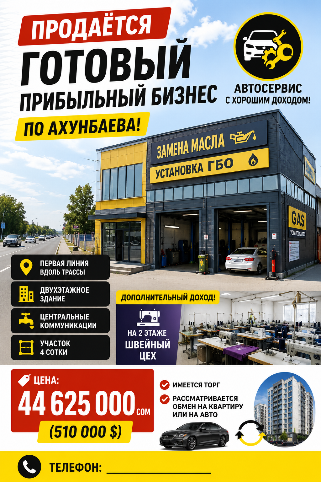 Продажа, Готовый Бизнес, Коммерческая, 260 м2, этаж 1/2 - фото 1