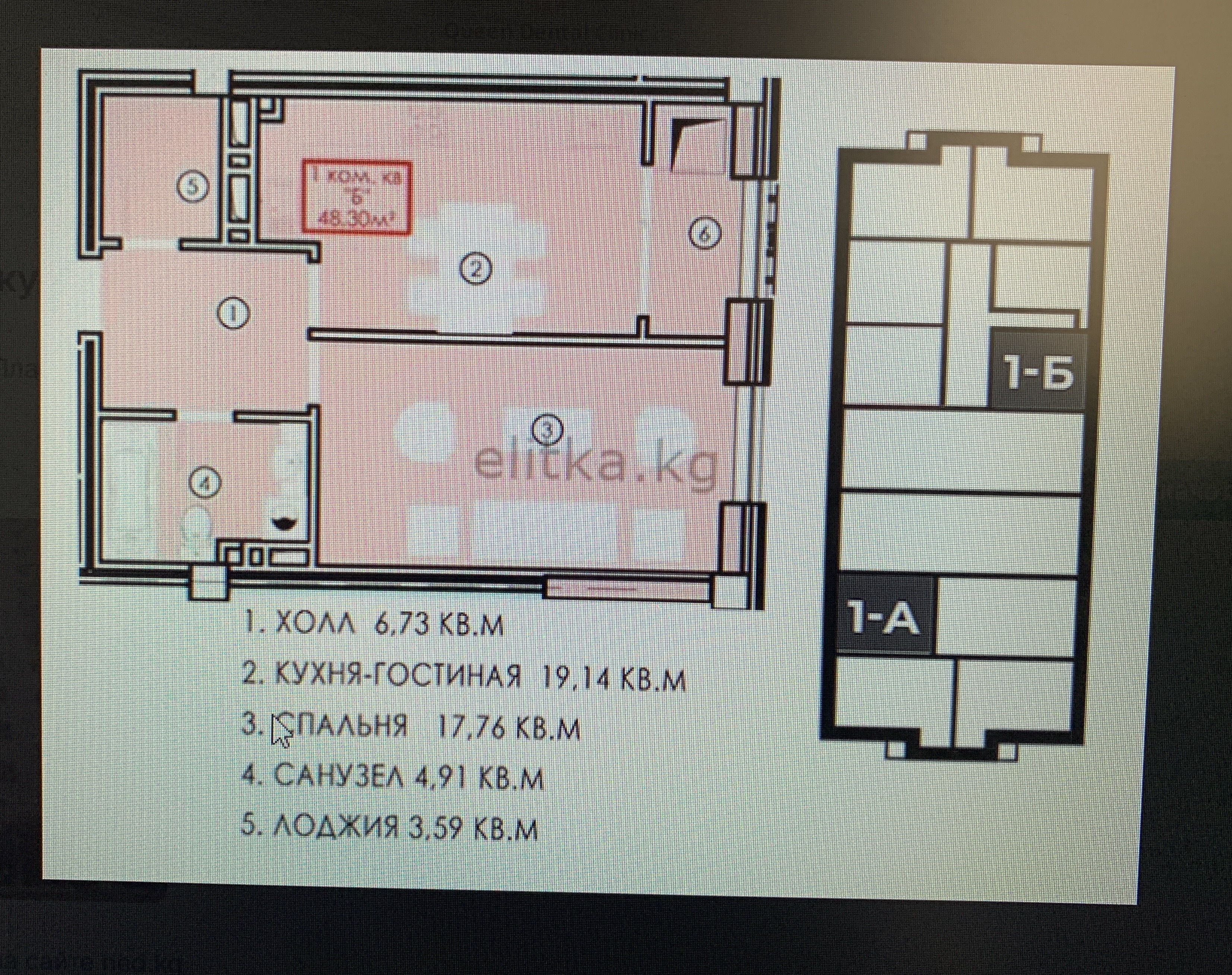 Элитка, 1 ком, 52 м2, этаж 16/16, ж/к Madison, Сост: Сдан ПСО - фото 4