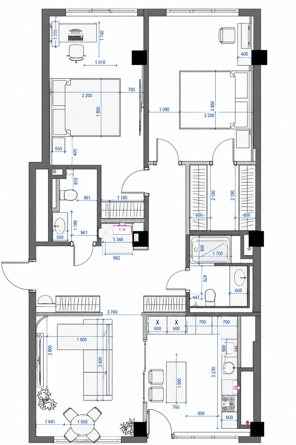 Продажа, Элитка, 98 м2, этаж 1/5, ж/к Ницца Резиденс (Nitca Residence) - фото 2