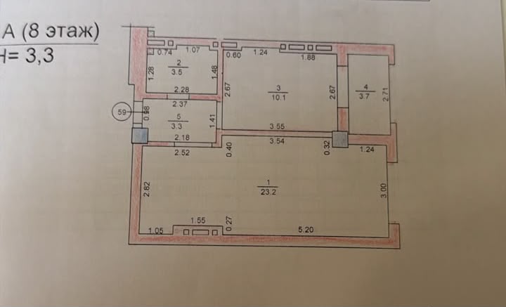 Элитка, 2 ком, 45 м2, этаж 7/10, ж/к ЖД Залкар, Сост: Хорошее - фото 10