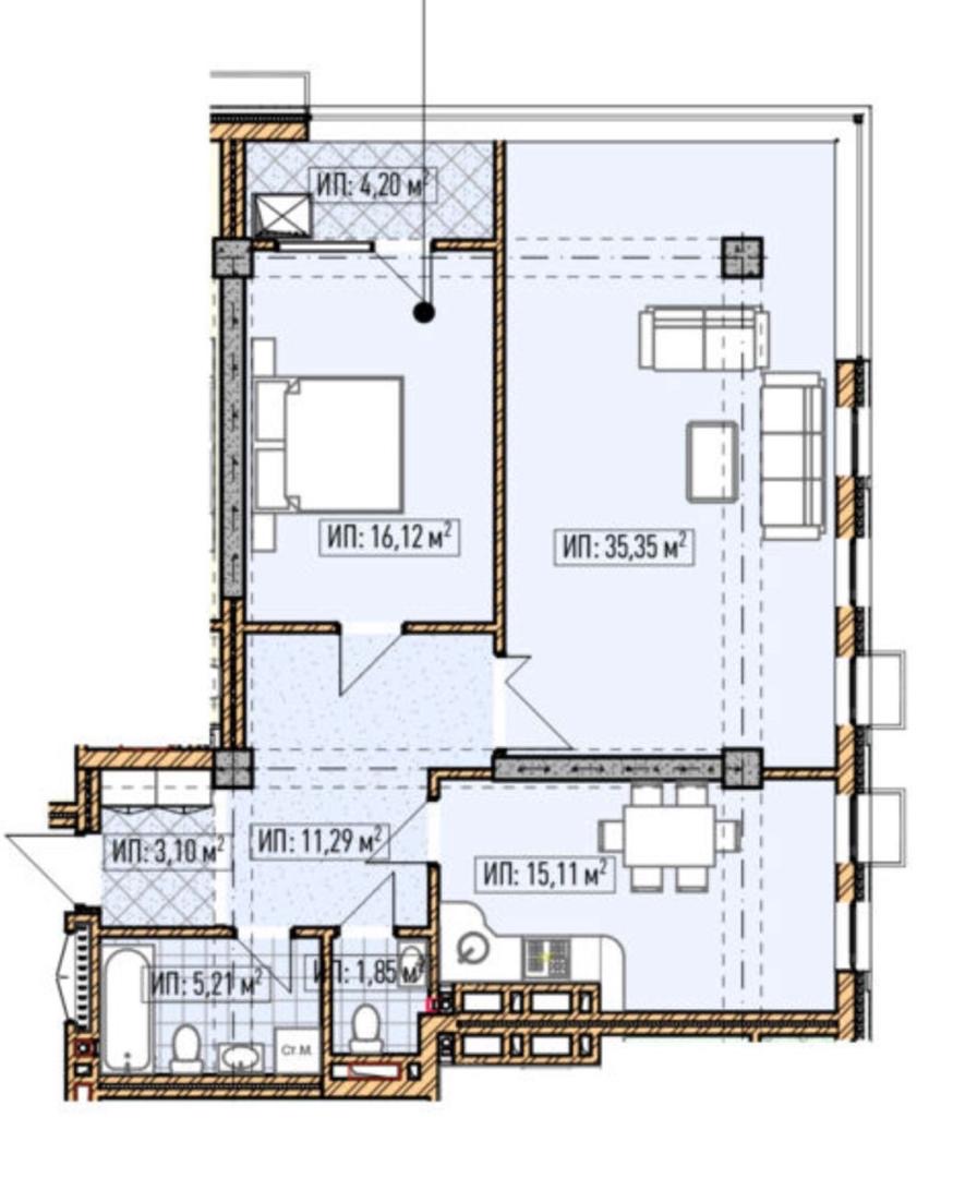 Продажа, Элитка, 3 ком, 101.9 м2, этаж 14/14, ж/к Нью-Йорк сити (New York city), Сост: Сдан ПСО - фото 1