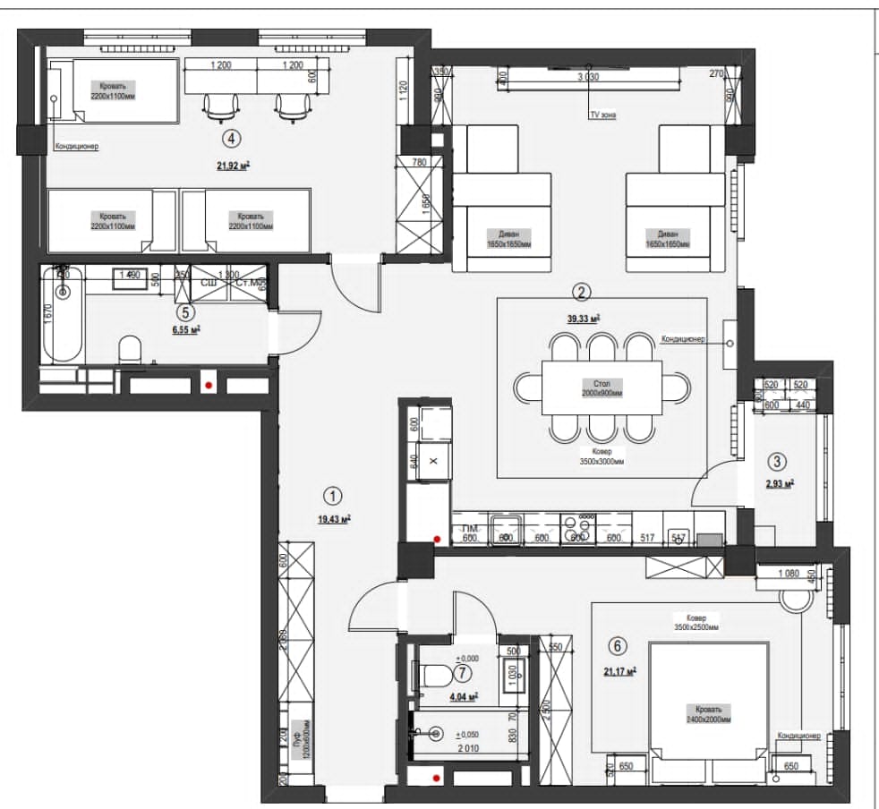 Элитка, 3 ком, 118 м2, этаж 4/7, ж/к Элиф Гарден/Elif Garden - фото 9