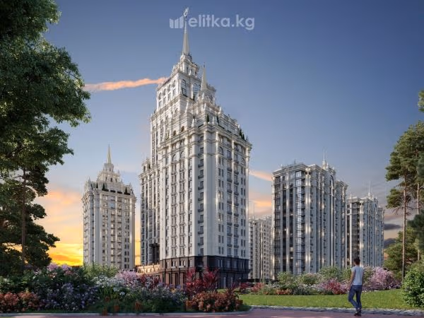Элитка, 2 ком, 86 м2, этаж 10/16, ж/к Москва Сити (Moskva City Микрорайон Асанбай), Сост: Строящийся ПСО - фото 1