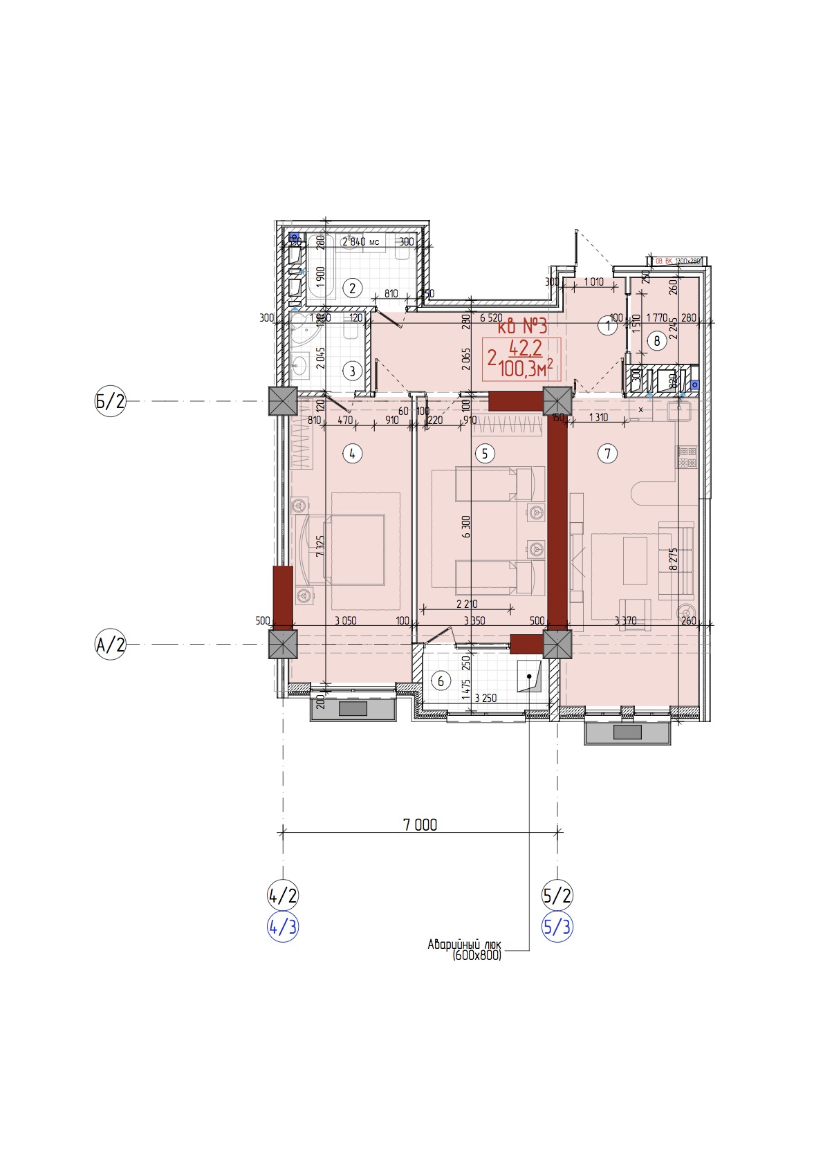 Элитка, 2 ком, 100 м2, этаж 7/14, ж/к Imarat Park Residence - фото 1