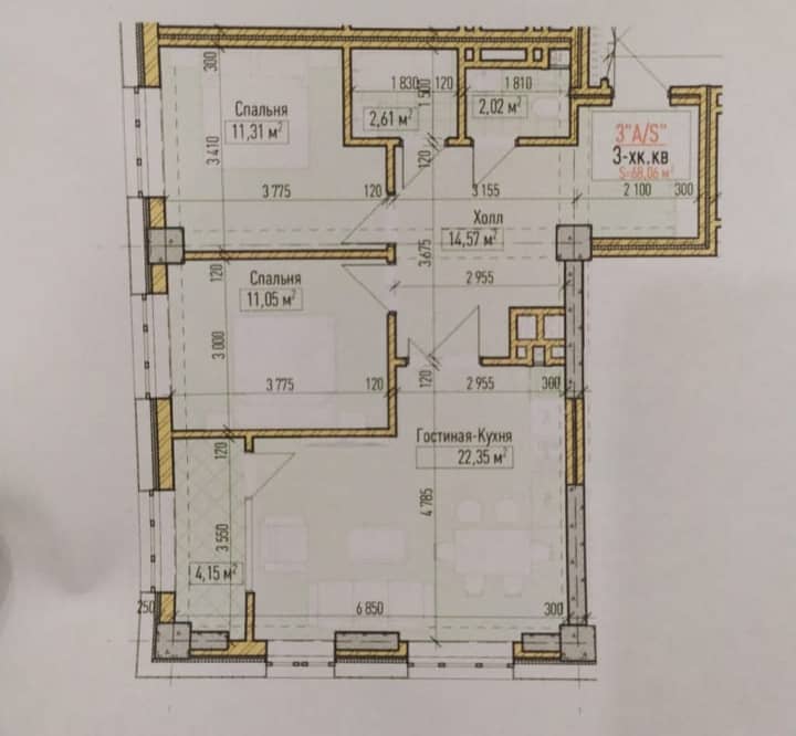 Элитка, 3 ком, 68 м2, этаж 12/16, ж/к Нью-Йорк сити (New York city), Сост: Строящийся ПСО - фото 1