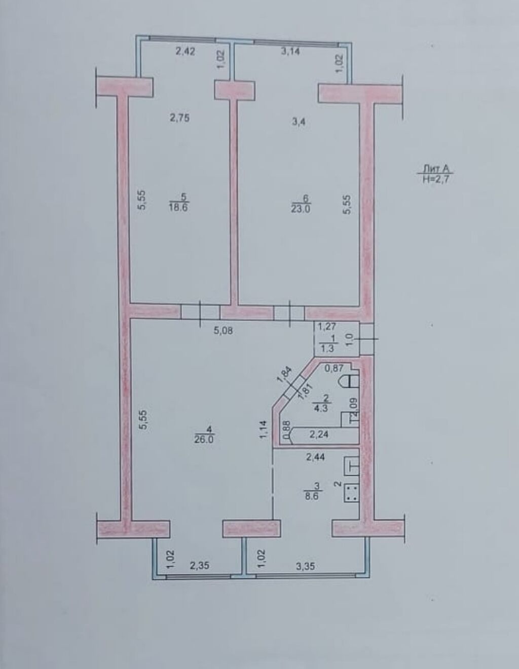 Продажа, Индивидуальный проект, 3 ком, 81 м2, этаж 3/5, Сост: Евроремонт - фото 14