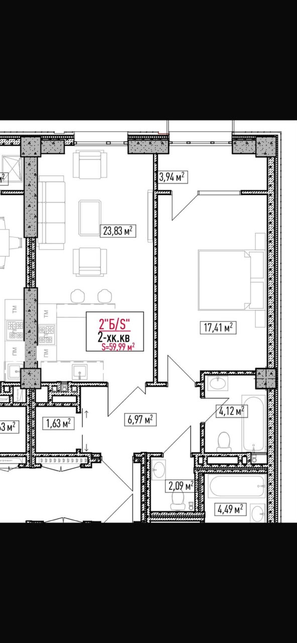 Элитка, 2 ком, 59.99 м2, этаж 14/16, ж/к Нью-Йорк сити (New York city), Сост: Строящийся ПСО - фото 6