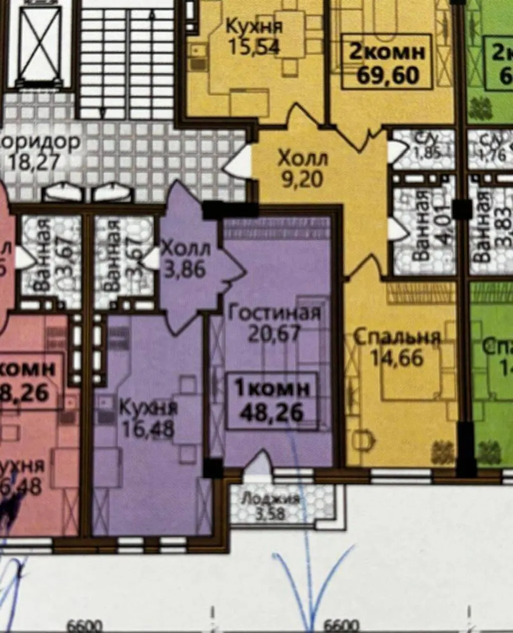 Элитка, 1 ком, 48 м2, этаж 4/9, ж/к Элиф Гарден/Elif Garden, Сост: Сдан ПСО - фото 2