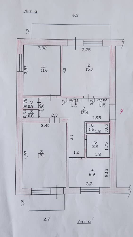 3 ком, Индивидуальный проект, 70 м2, этаж 5/5, Сост: Хорошее - фото 9