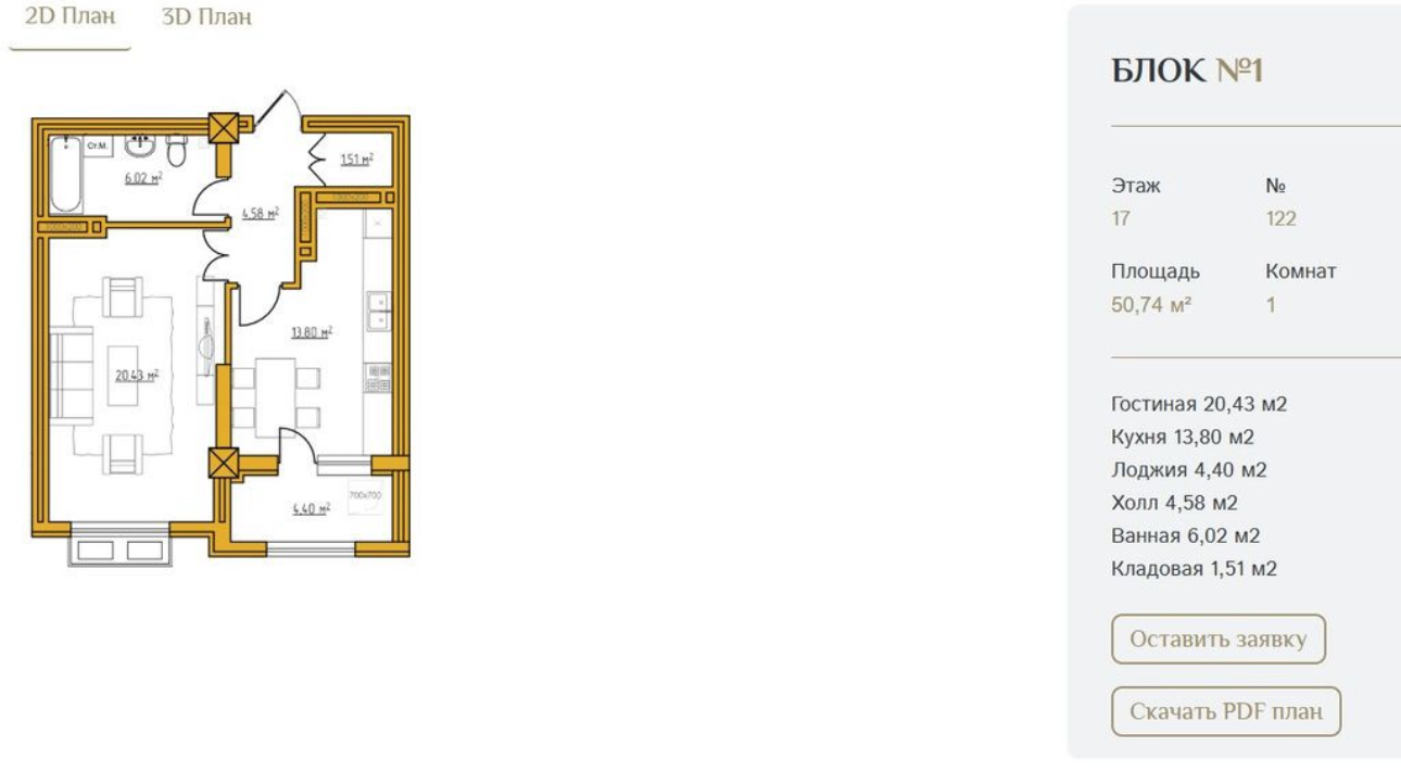 Элитка, 1 ком, 50 м2, этаж 17/18, ж/к Zaman Residence, Сост: Строящийся ПСО - фото 2