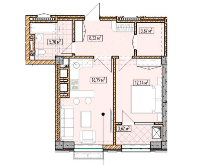 Продажа, Элитка, 2 ком, 50.24 м2, этаж 12/14, ж/к Нью-Йорк сити (New York city), Сост: Строящийся ПСО - фото 1