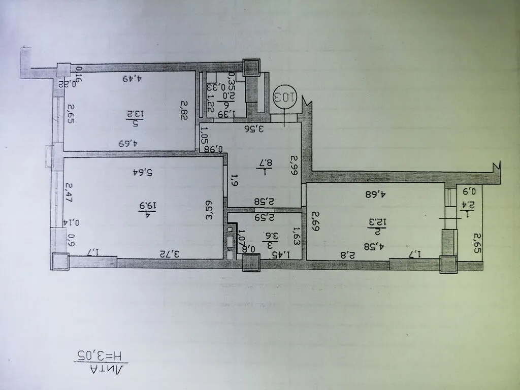 Элитка, 2 ком, 64 м2, этаж 2/12, ж/к Тунгуч-40, Сост: Хорошее - фото 1