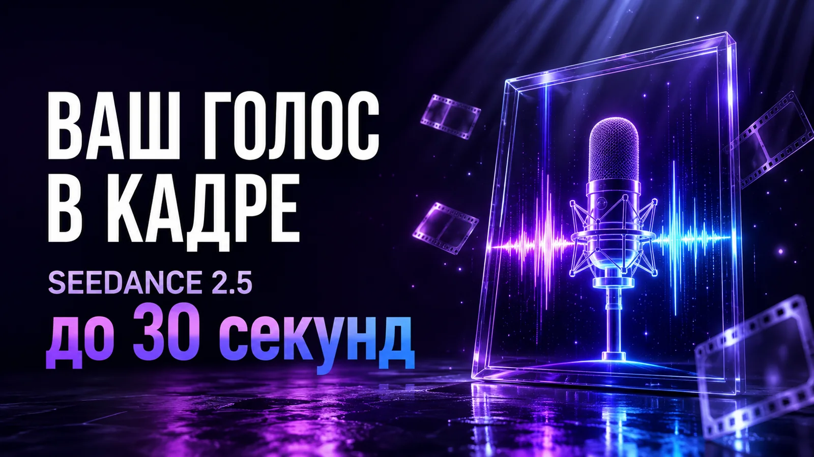 Seedance 2.5 в Genosai: ролик до 30 секунд, который говорит вашим голосом
