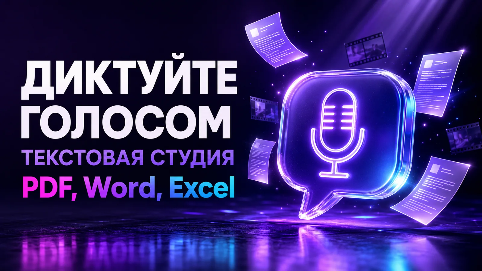 Текстовая студия: диктовка голосом и работа с документами