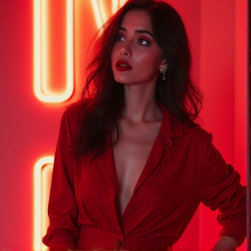 Обложка трека The girl in red ( '80s Style )