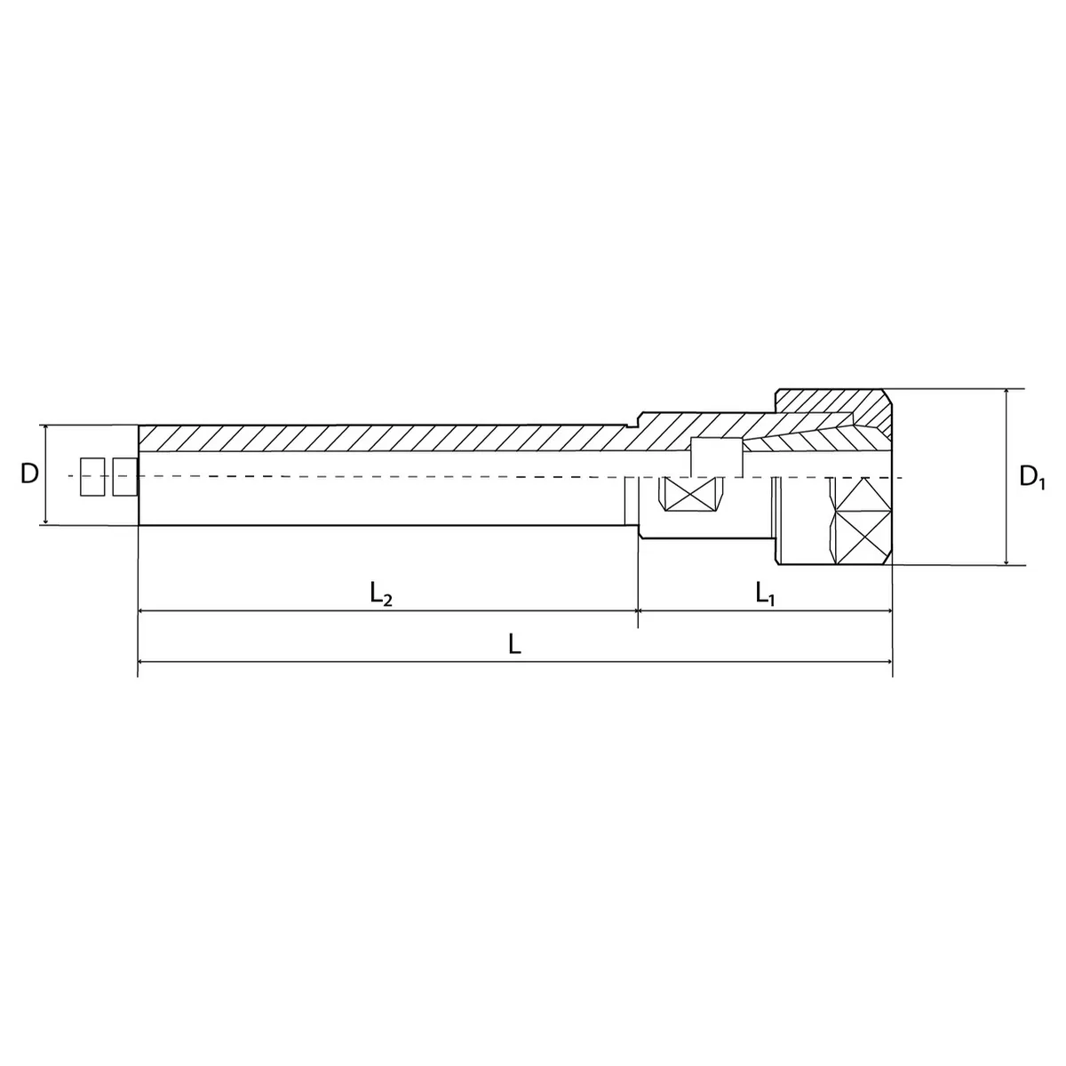 DB-S-LT1616ER16 Патрон цанговый для токарных станков, хвостовик 16x16, ER16, серия Standard