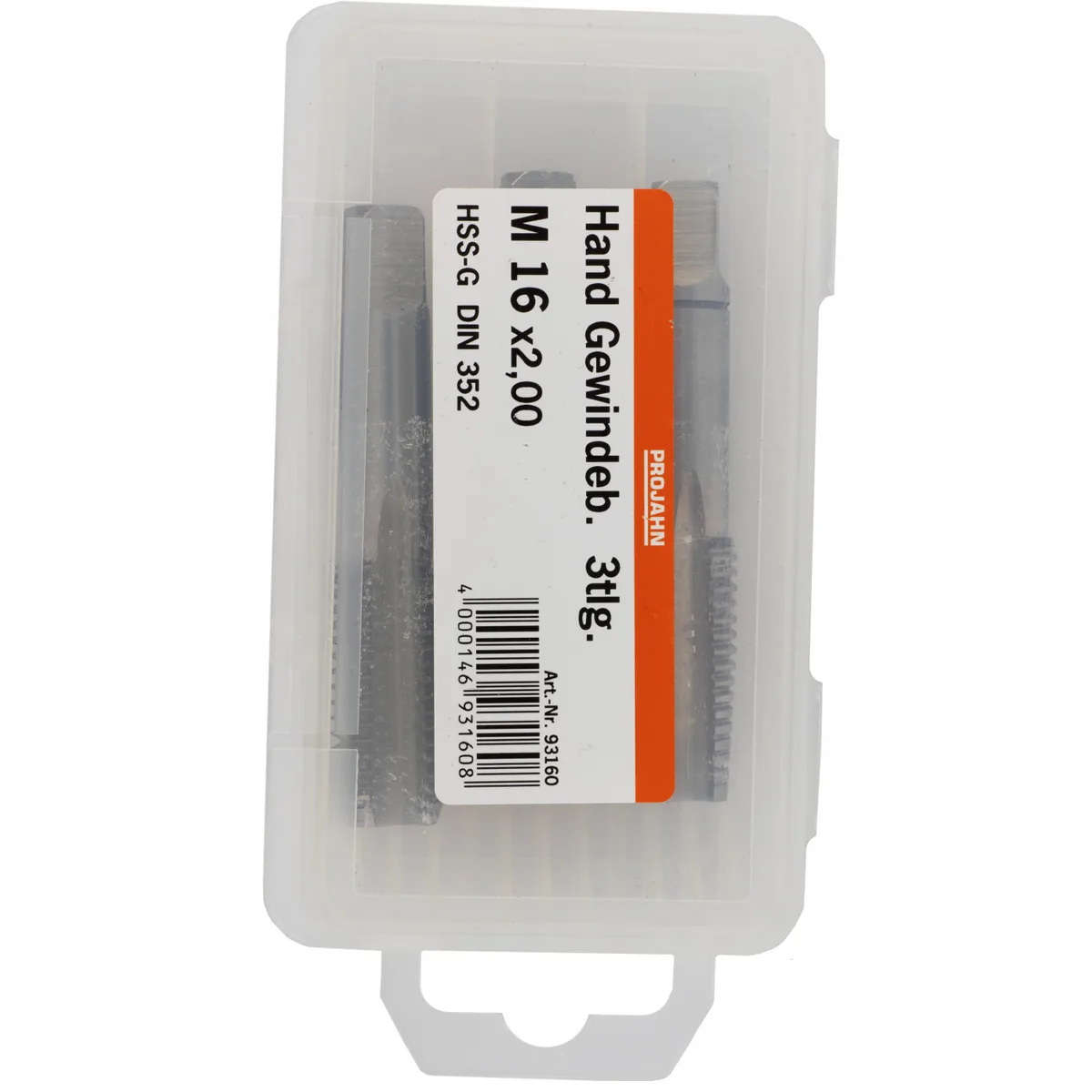 93160 Метчики ручные M16x2, HSS, DIN 352, 6H, комплект из 3 штук