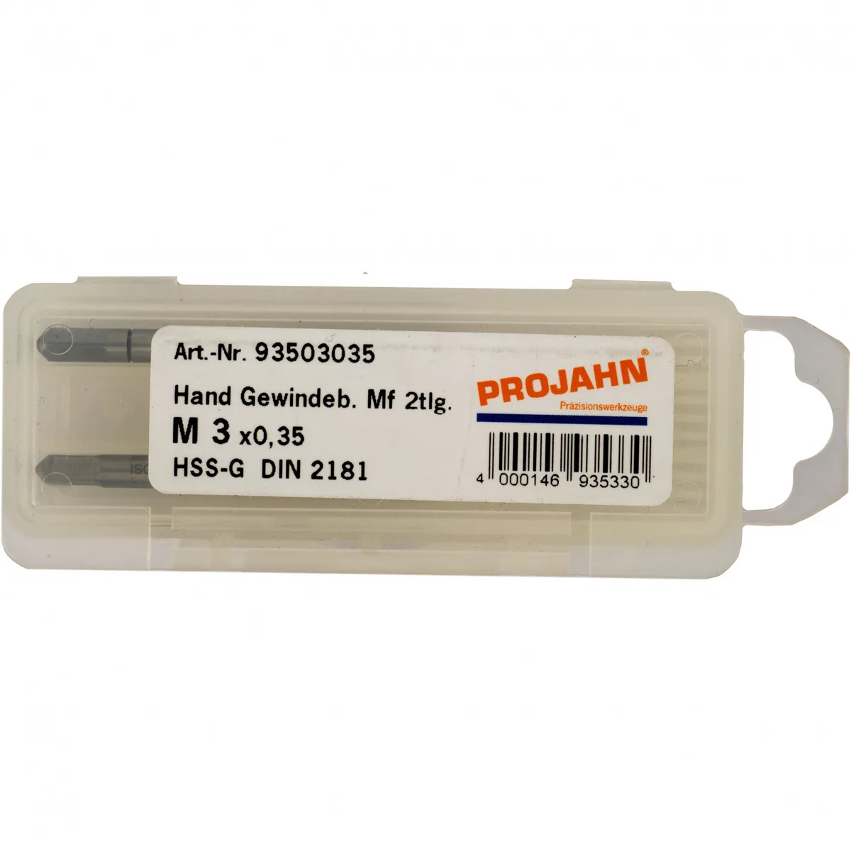 93503035 Метчики ручные Mf3x0,35, HSS, DIN 352, 6H, комплект из 2 штук