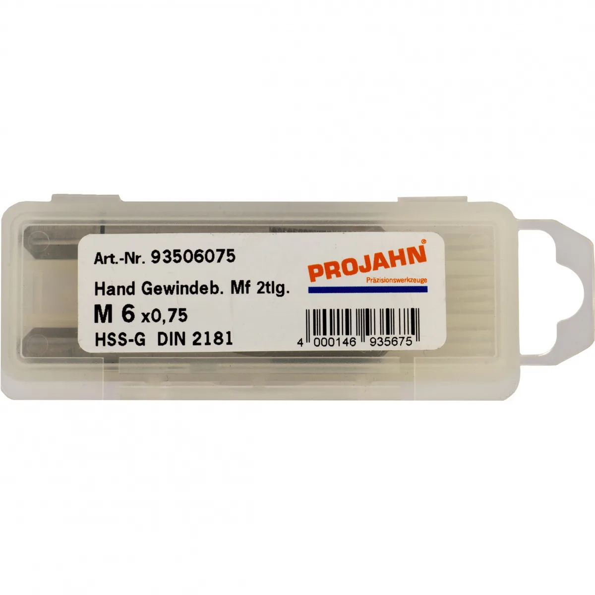 93506075 Метчики ручные Mf6x0,75, HSS, DIN 352, 6H, комплект из 2 штук