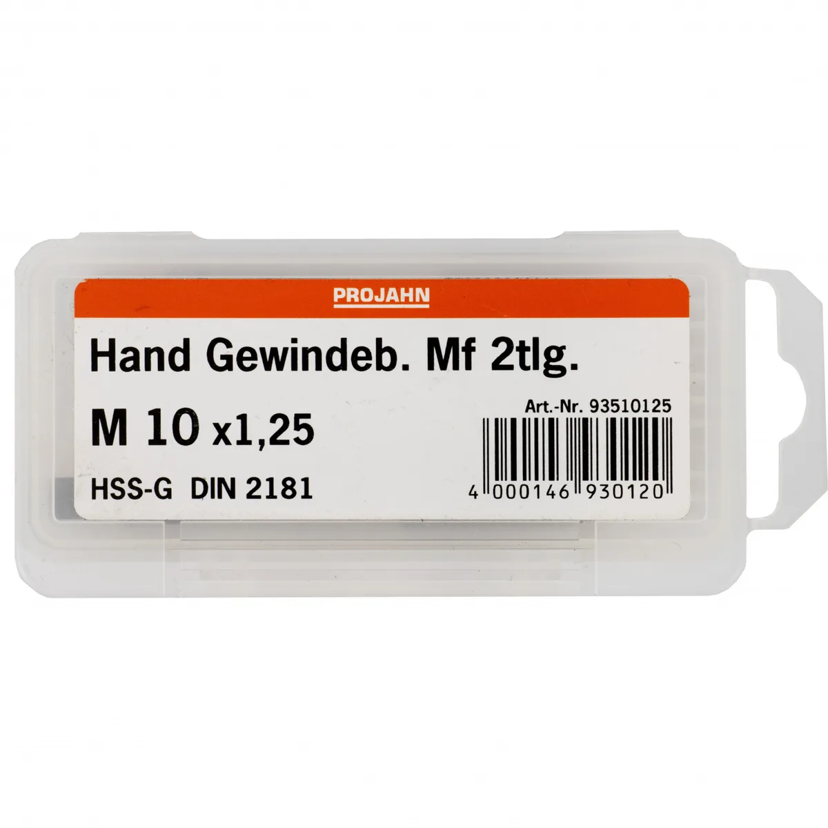 93510125 Метчики ручные Mf10x1,25, HSS, DIN 352, 6H, комплект из 2 штук